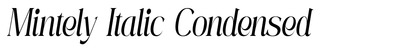 Mintely Italic Condensed